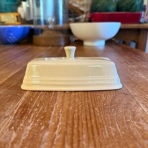 Fiesta Ware Butter Dish Lid in Linen Color — Vitrified Ceramic, Very Good